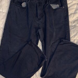 Izod Navy Straight-Leg Jeans with Leather Logo Patch